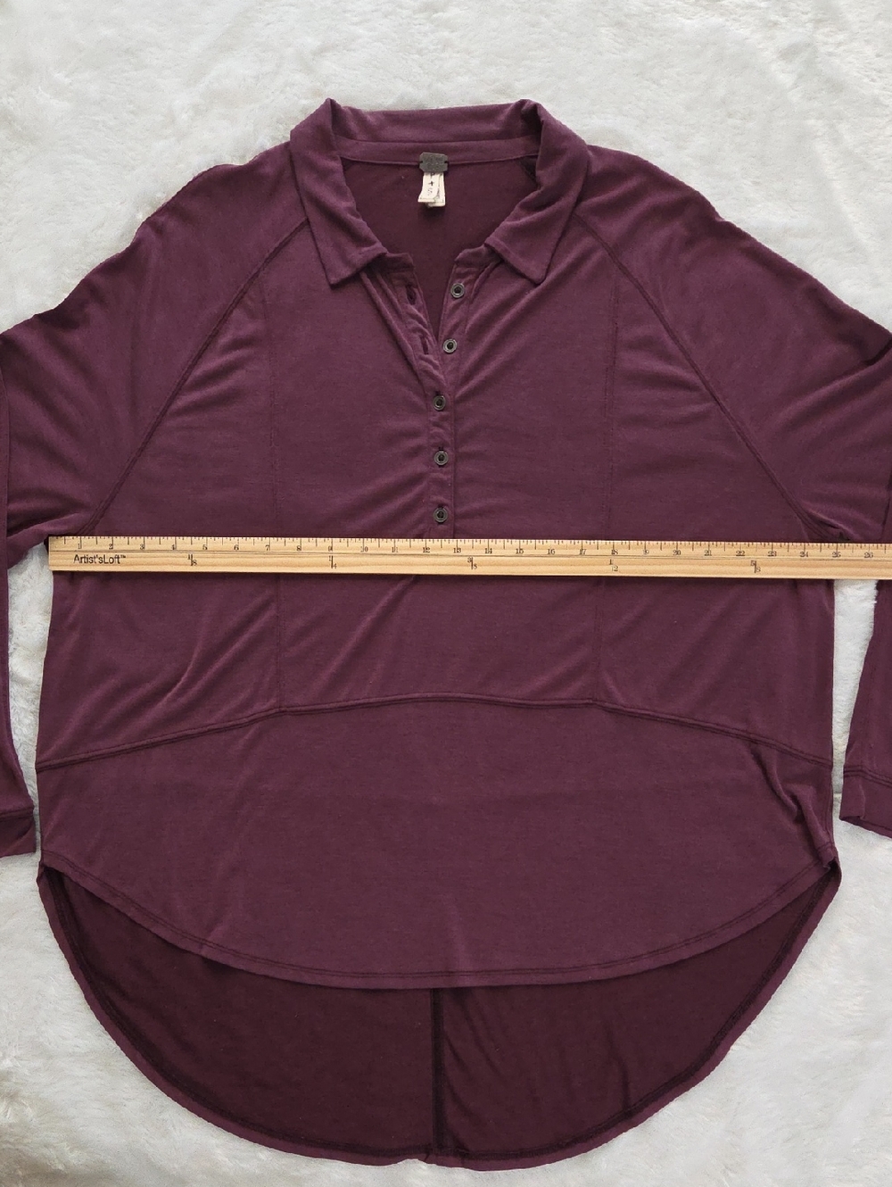 We The Free People Rose Oversized Henley - Picture 3 of 6